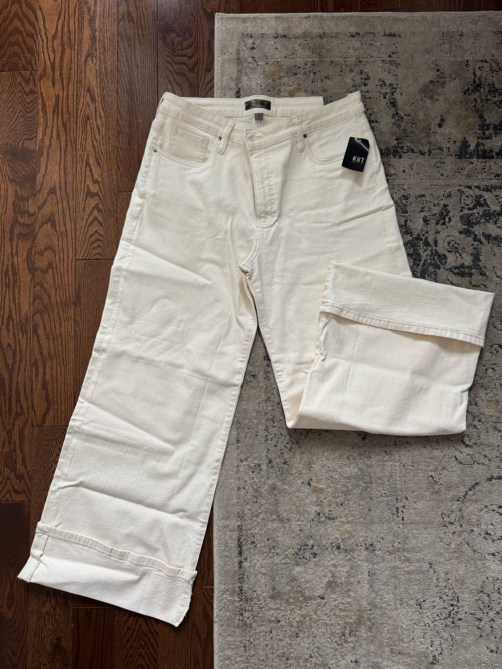 Kut from the Kloth Cream High-Rise Jeans